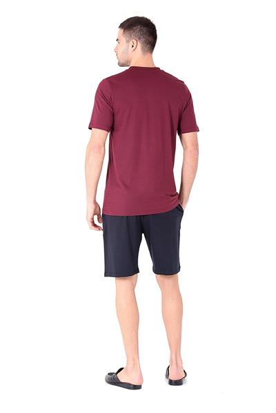 Ds Damat Erkek Bordo Eşofman Pijama 5li Takım 234003 
