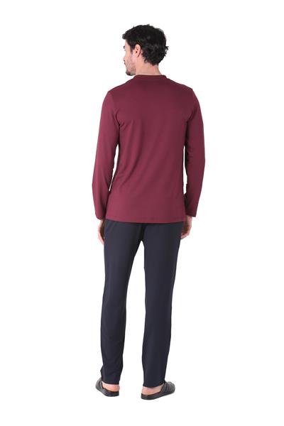 Ds Damat Erkek Bordo Eşofman Pijama 5li Takım 234003 