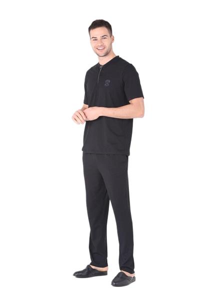Ds Damat Erkek Siyah 4Lü Pijama Takımı 224016