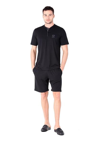 Ds Damat Erkek Siyah Eşofman Pijama 5li Takım 234003