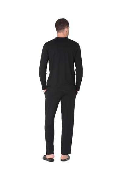 Ds Damat Erkek Siyah Eşofman Pijama 5li Takım 234003