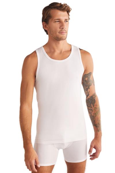 Kom Aytron Halter 2li Basic Erkek Beyaz Atlet