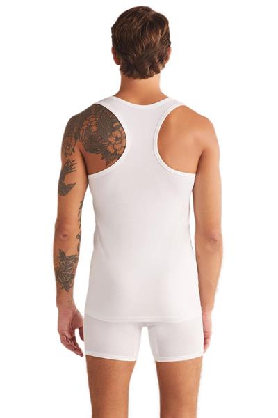 Kom Aytron Halter 2li Basic Erkek Beyaz Atlet
