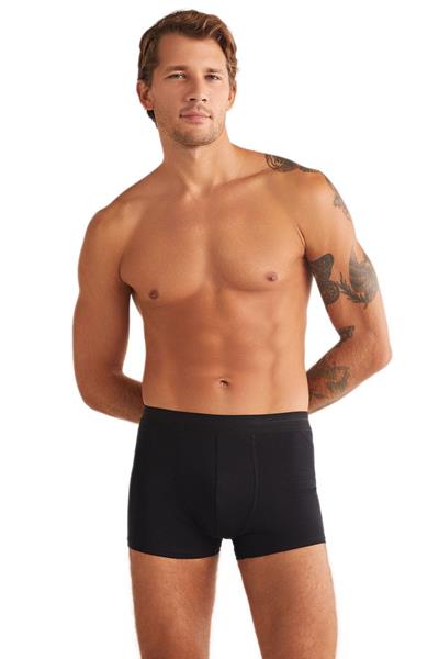Kom Colin Pamuklu 2li Erkek Siyah Boxer