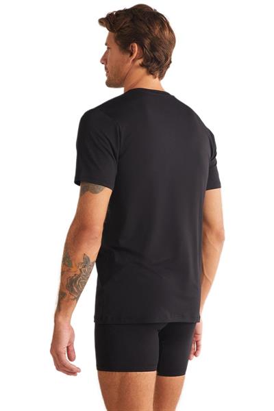 Kom Emilio V Yaka Modal Erkek Siyah Tshirt 