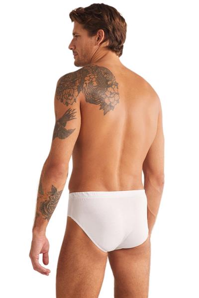 Kom Paul Pamuklu Basic 2li Beyaz Erkek Slip