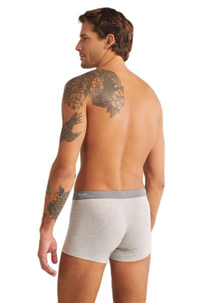 Kom Tight Pamuklu 2li Erkek Gri Boxer