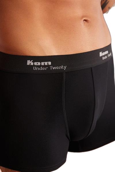 Kom Tight Pamuklu 2li Erkek Siyah Boxer