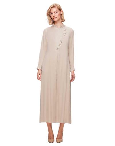Miss Dalida Renkli Düğmeli Cupro Elbise T25K-4001