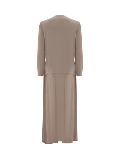 Miss Dalida Vizon Önü Düğmeli Cep Kapaklı Triko Kloş Etek T25Y-2006
