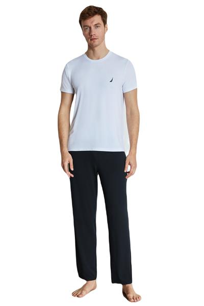 Nautica Erkek Beyaz Modal T-Shirt 