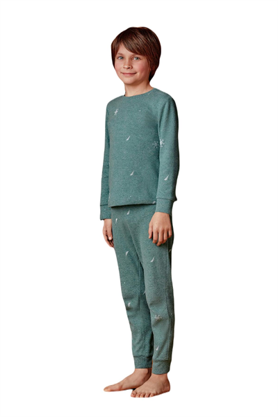 Nautica Erkek Çocuk Yeşil Pijama Takım B634 