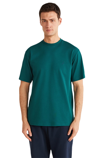 Nautica Erkek Yeşil T-Shirt %100 Pamuk