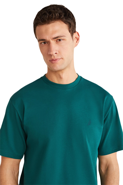 Nautica Erkek Yeşil T-Shirt %100 Pamuk