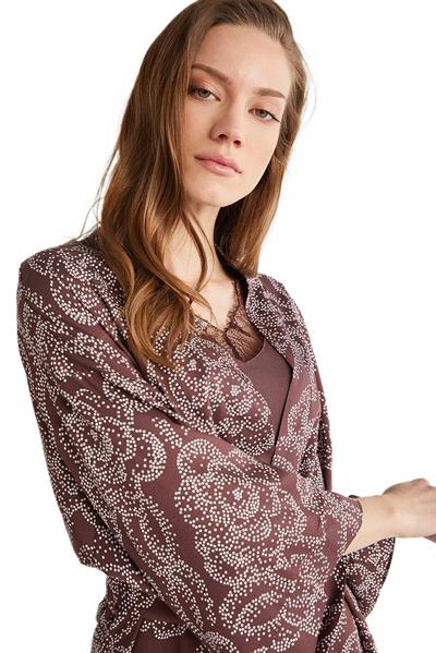Penye Mood Kadın Mürdüm Pijama Takım 9731 
