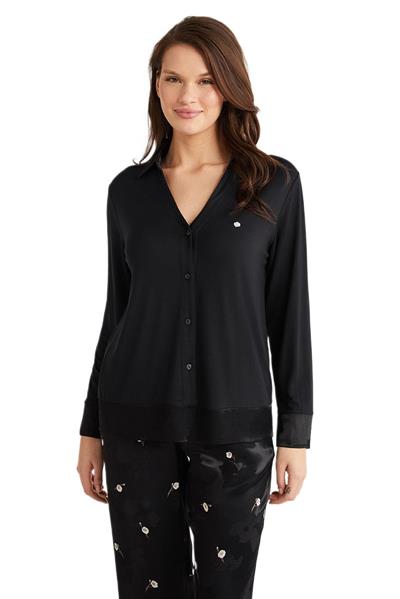Penye Mood Kadın Siyah Pijama Takım 9714
