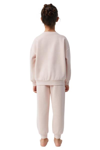 Penye Mood Kız Çocuk Pembe Pijama Takım PM9936 