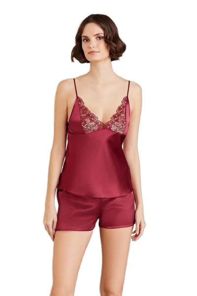 Pierre Cardin Kadın Bordo Altılı Saten Çeyiz Seti 6005