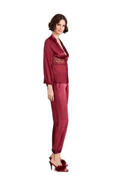 Pierre Cardin Kadın Bordo Altılı Saten Çeyiz Seti 6005