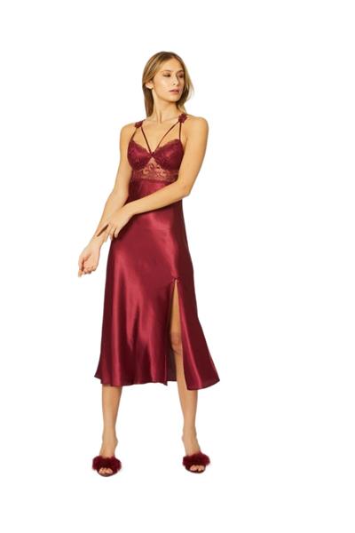 Pierre Cardin Kadın Bordo Altılı Saten Çeyiz Seti 6025