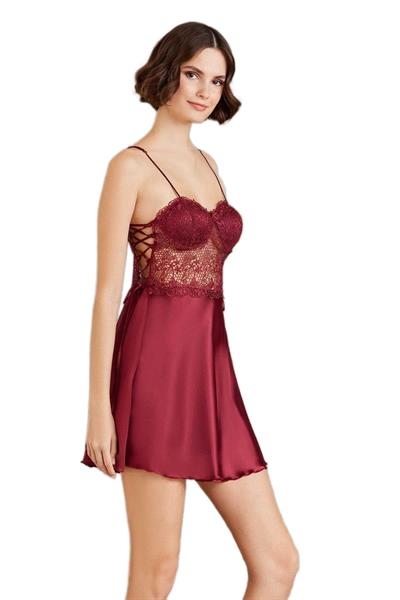 Pierre Cardin Kadın Bordo Altılı Saten Çeyiz Seti 6005