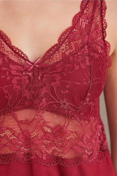 Pierre Cardin Kadın Bordo Üçlü Pijama Takımı 2810