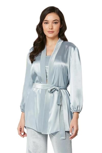 Pierre Cardin Kadın Kadife Saten 3lü Croplu Pijama Takımı 2050 