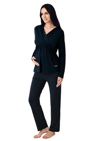 Pierre Cardin Kadın Lacivert Lohusa Pijama Takımı 9094-S