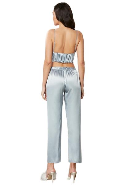Pierre Cardin Kadın Saten 3lü Pijama Takımı 2075 