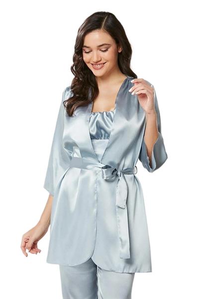 Pierre Cardin Kadın Saten 3lü Pijama Takımı 2075 