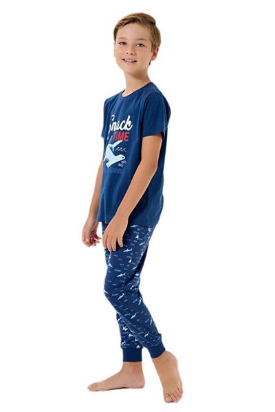 Rolypoly Erkek Çocuk İndigo Pijama Takımı 3743-2 