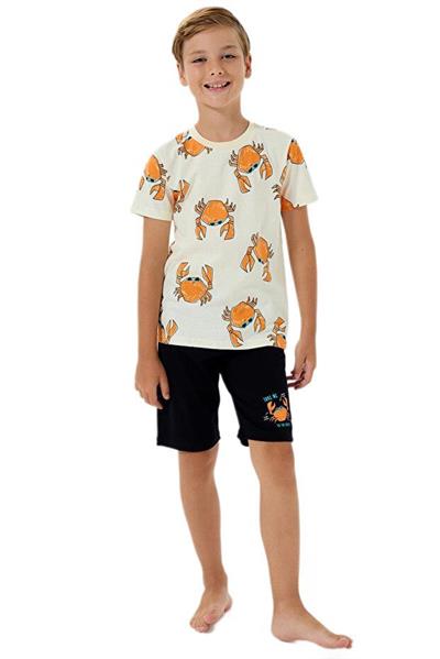 Rolypoly Erkek Çocuk Sarı Şortlu Pijama Takım 3748-2 