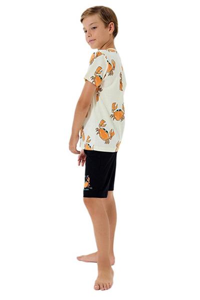 Rolypoly Erkek Çocuk Sarı Şortlu Pijama Takım 3748-2 