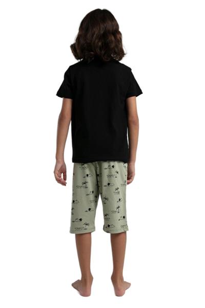Rolypoly Erkek Çocuk Siyah Pijama Takım 3555-2