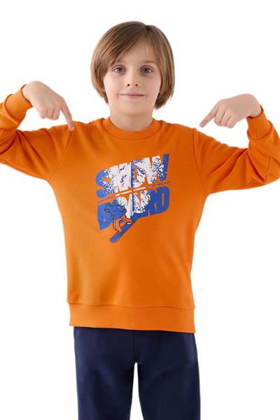RolyPoly Erkek Çocuk Turuncu Garson Boy Eşofman Takımı 3436-G 