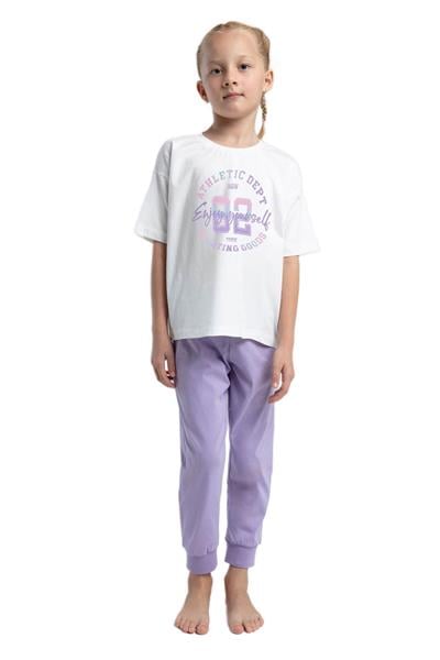 Rolypoly Kız Çocuk Beyaz Pijama Takım 3614-2
