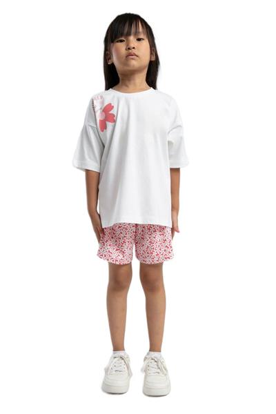 Rolypoly Kız Çocuk Beyaz Pijama Takım 3611-2