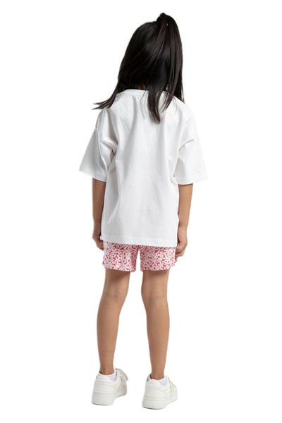 Rolypoly Kız Çocuk Beyaz Pijama Takım 3611-2