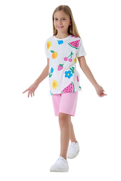 Rolypoly Kız Çocuk Beyaz Pijama Takımı 3800-2 
