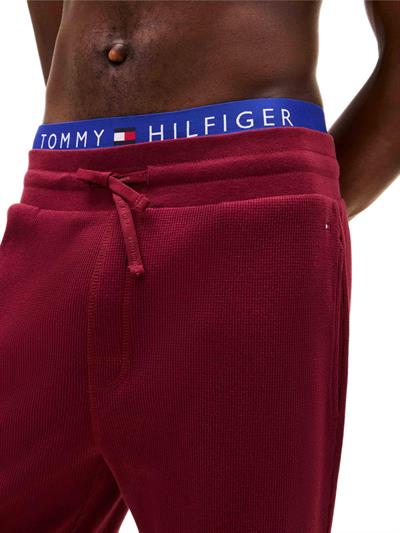 Tommy Hilfiger Erkek Bordo Waffle Jogger Eşofman Altı UM0UM03621