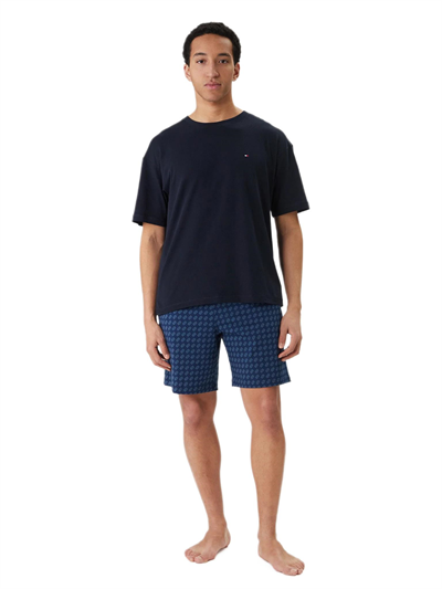 Tommy Hilfiger Erkek Siyah Şortlu Pijama Takımı UM0UM03834 