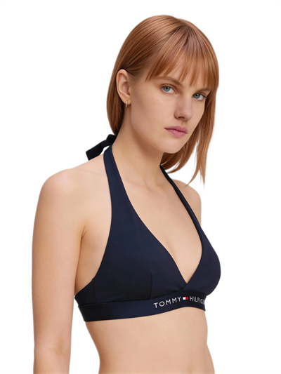 Tommy Hilfiger Kadın Lacivert Boyundan Bağlamalı Bikini Üstü UW0UW06358