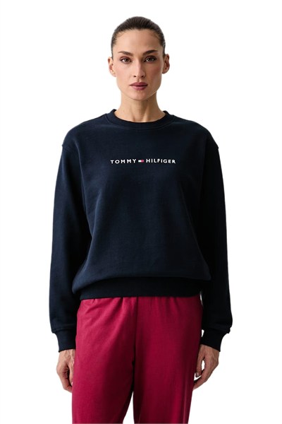 Tommy Hilfiger Kadın Lacivert Essential Sweatshirt UW0UW06619