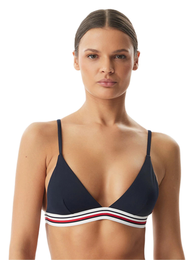 Tommy Hilfiger Kadın Mavi Bikini Üstü UW0UW06350