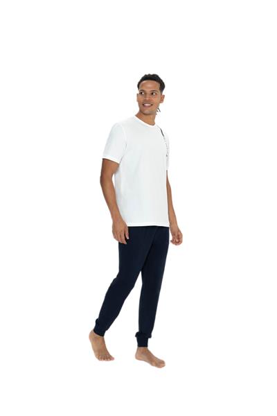 U.S. Polo Assn. Erkek Ekru Pijama Takım 18890 