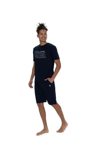 U.S. Polo Assn. Erkek Lacivert 3lü Pijama Takım 18903 