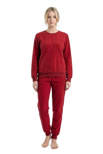U.S. Polo Assn. Kadın Bordo Pijama Takımı 20301 