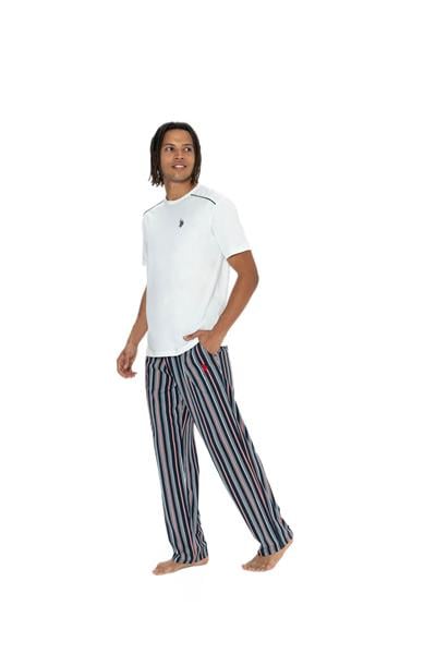 U.S. Polo Assn. Erkek Ekru 3lü Pijama Takım 18905