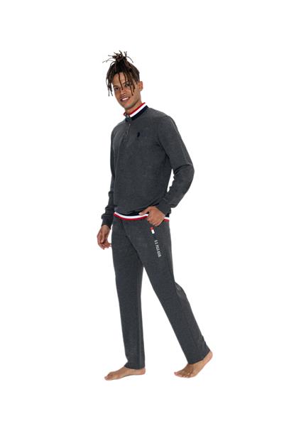 U.S. Polo Assn. Erkek Antrasit Melanj Pijama Takım 18922 