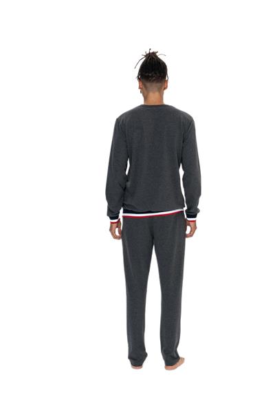 U.S. Polo Assn. Erkek Antrasit Melanj Pijama Takım 18920 